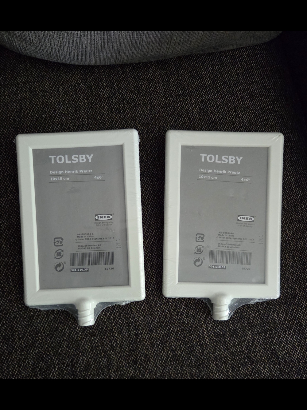 IKEA White TOLSBY Picture Frames Double Sided